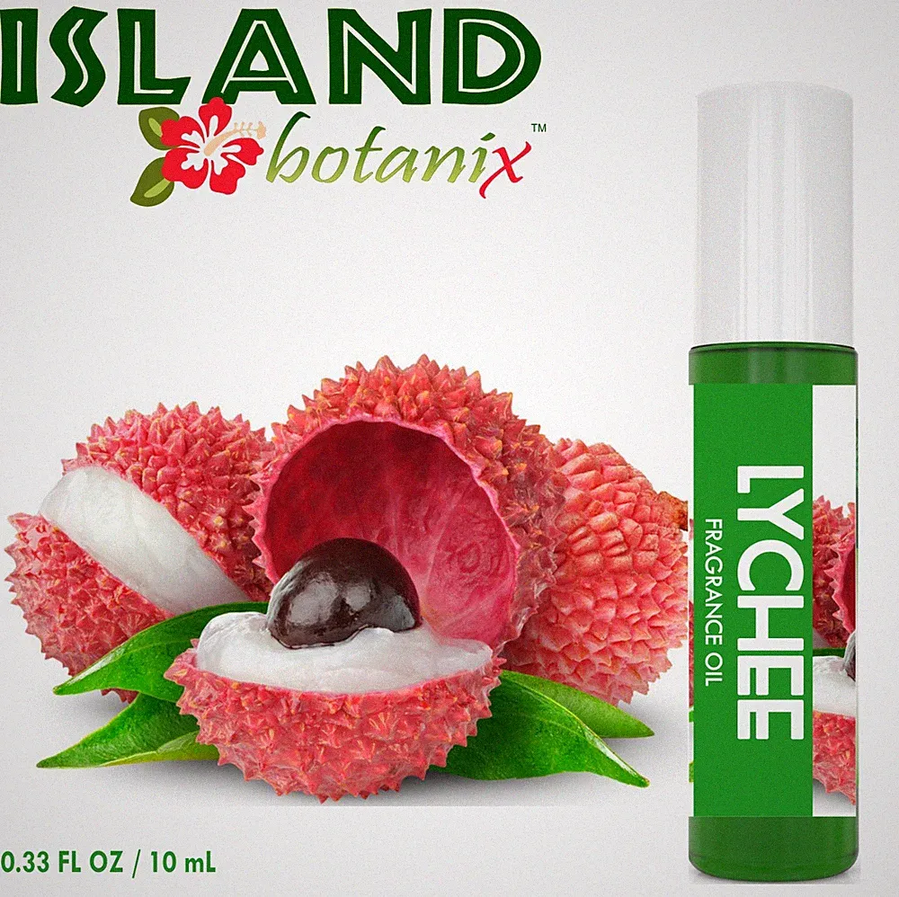 ISLAND BOTANIX Lychee Fragrance Body Oil Travel Size 0.33oz (10mL) Roller Bottle