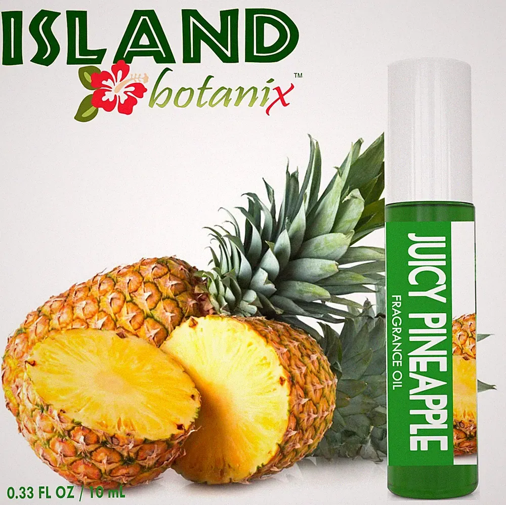 ISLAND BOTANIX Pineapple Fragrance Oil Travel Size 0.33oz (10mL) Roller Bottle