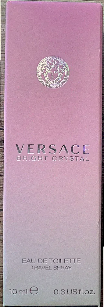 Versace Bright Crystal Perfume Travel Spray 10ml .33oz Eau De Toilette EDT Boxed